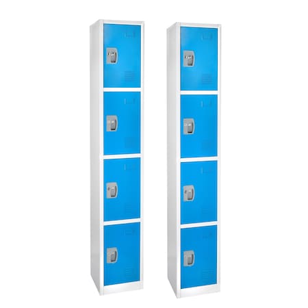 Adiroffice 12 in W, 12 in D, 72 in H, Steel ADI629-204-BLU-2PK